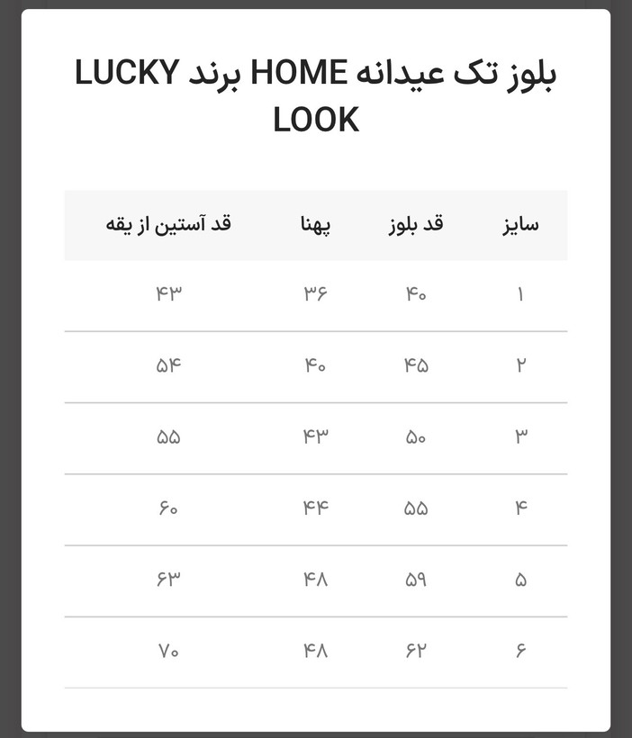 بلوز تک عیدانه home برند lucky look